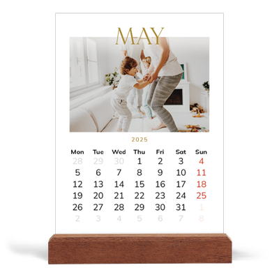 Easel Desk Calendar Portrait  — Big gold text [cover]