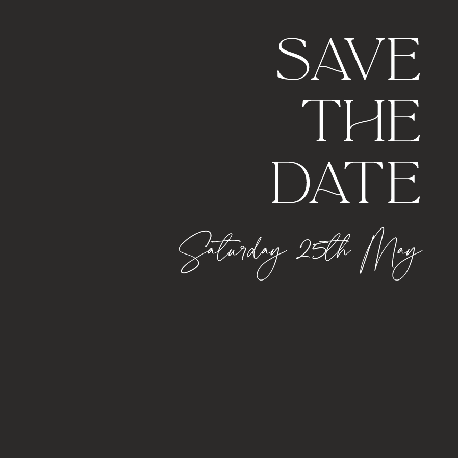 Save the date — Elegant type