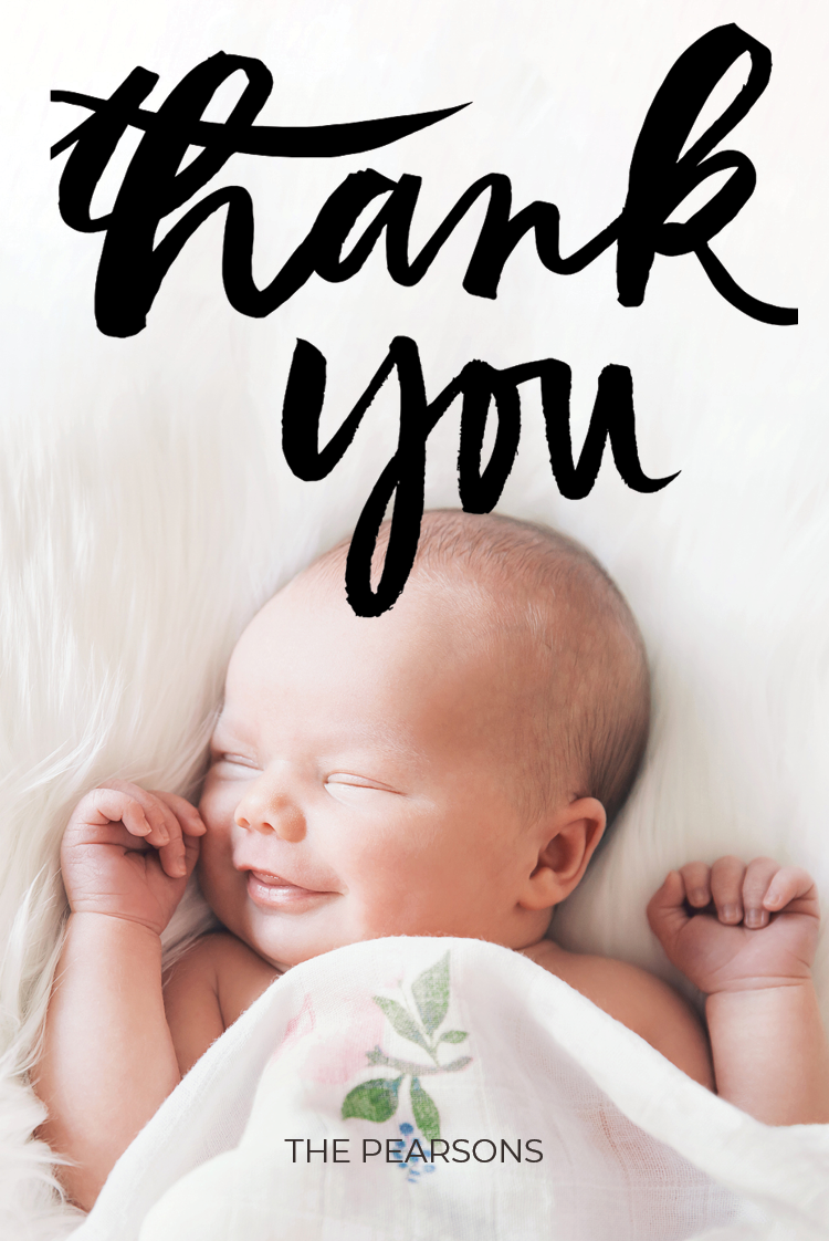 Thank you cards — Welcome, baby