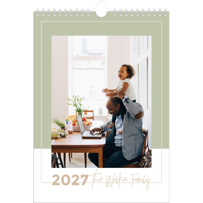 A4 Family Planner — Earthy frames Planner - Family of 5 [cover]