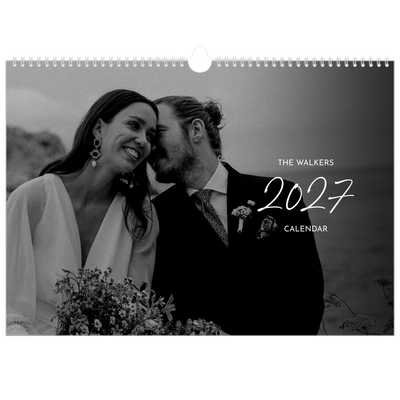 A3 Photo Calendar — Elegant script [cover]