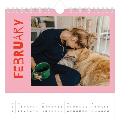 Square calendars  — Fun colourful you [February]