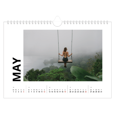 A4 Landscape Photo Calendar — Big date [cover]