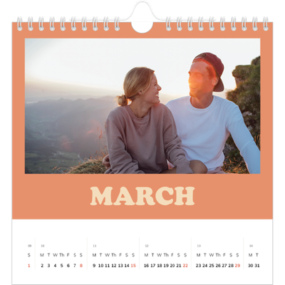 Square calendars  — Retro frames [March]