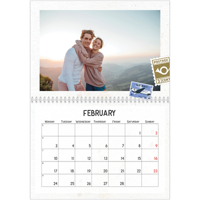 A4 Double Photo Calendar — Parts unknown [February]
