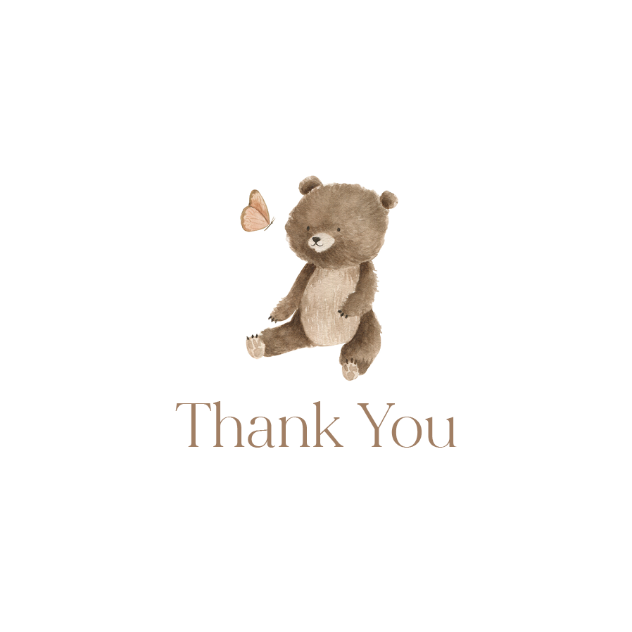 Thank you cards — Whimsical woodland
