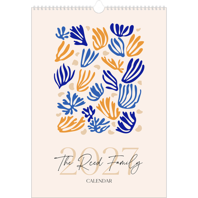 A3 photo calendars — Minimalist coral [cover]