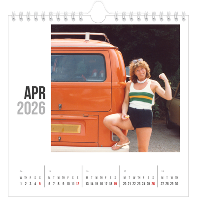 Square calendars  — Abbreviated text [April]