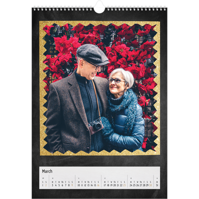 A3 photo calendars — Glitter frames [March]