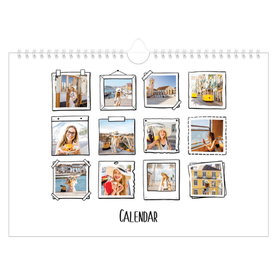 A4 Landscape Photo Calendar — Scrapbook snapshots [cover]