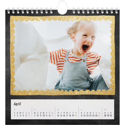Square calendars  — Glitter frames [April]