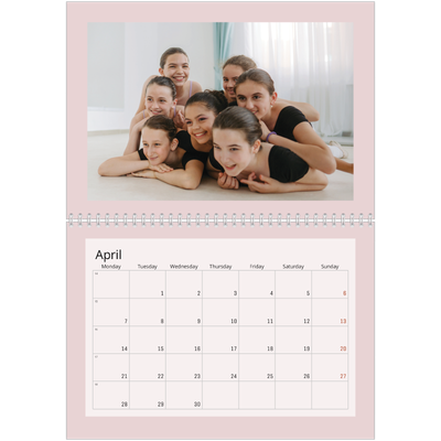 A4 Double Photo Calendar — Neo Scandi [April]