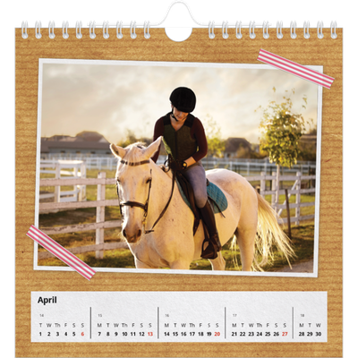 Square calendars  — Craft tape [April]