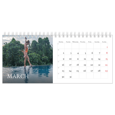 Desk calendars — Simple serif [March]