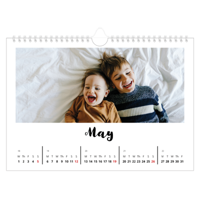 A4 Landscape Photo Calendar — Handwritten [cover]