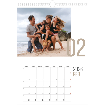 A3 photo calendars — Number months [February]