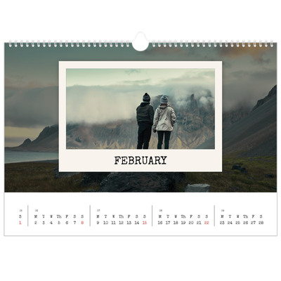 A3 Photo Calendar — The portrait edit [February]