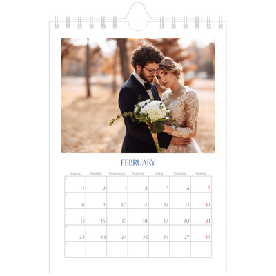 A5 Photo Calendar — Cobalt classic [February]