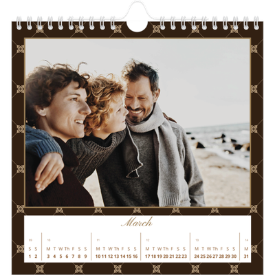 Square calendars  — Vintage monochrome [March]