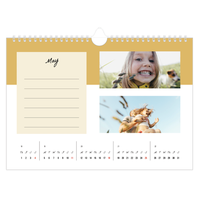 A4 Landscape Photo Calendar — List Calendar [cover]