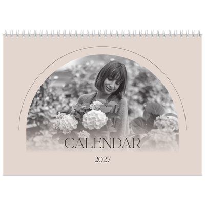 A4 Double Photo Calendar — Simple botanical [cover]