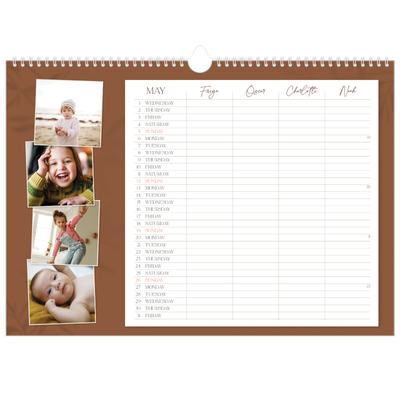 Family Planners A3 Landscape — Down to earth Planner - Family of 4 [cover]