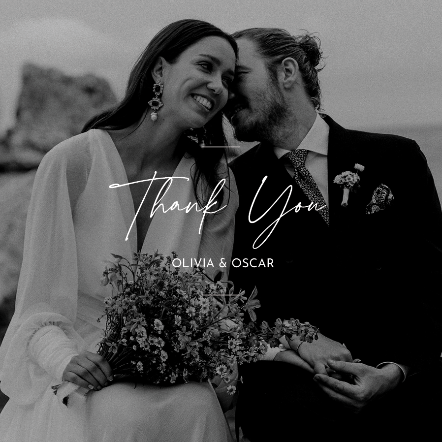 Thank you cards — Elegant script