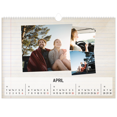 A3 Photo Calendar — Parts unknown [April]