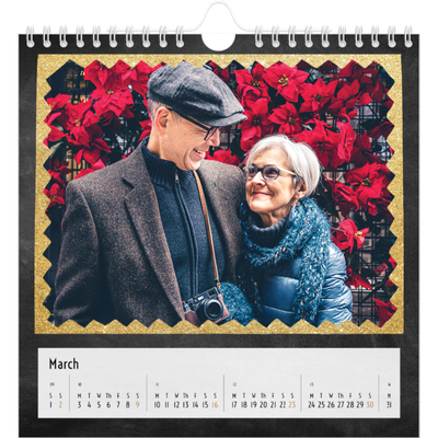 Square calendars  — Glitter frames [March]
