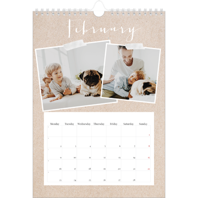 A4 Photo Calendar — Scrapbook calendar [February]