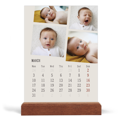Easel Desk Calendar Portrait  — Memories in motion [March]