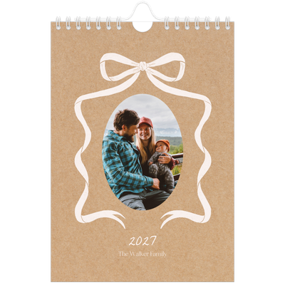 A5 Photo Calendar — Kraft and bow [cover]