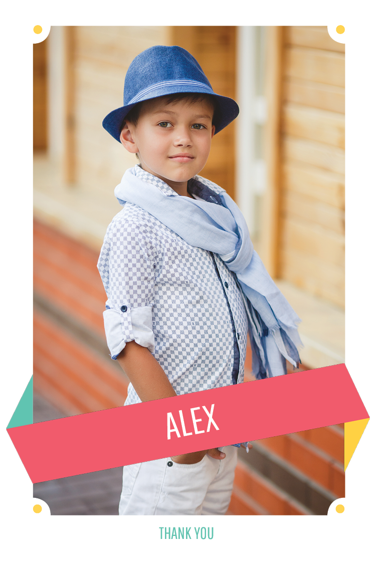 Thank you cards — Party ribbon