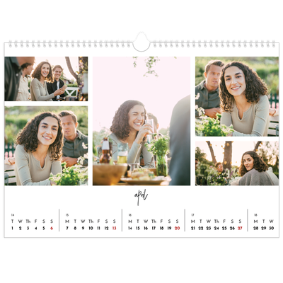 A3 Photo Calendar — Photo arrangements [April]
