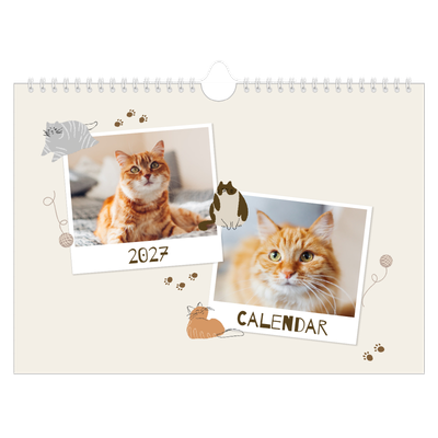 A4 Landscape Photo Calendar — Playful kitten [cover]