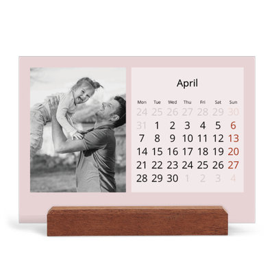 Easel Desk Calendar Landscape  — Neo Scandi [April]