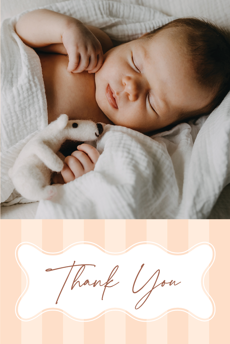 Thank you cards — Pastel scallops