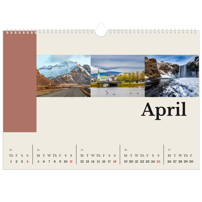 A3 Photo Calendar — Sights of the world [April]