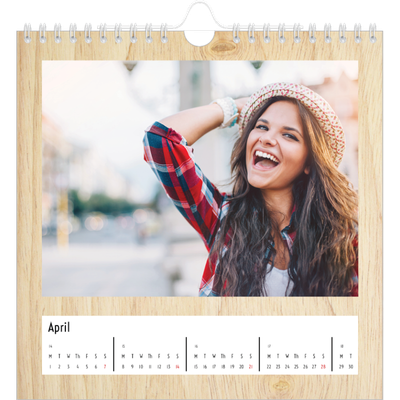 Square calendars  — Wood [April]