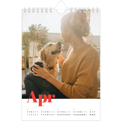 A5 Photo Calendar — A bold year [April]