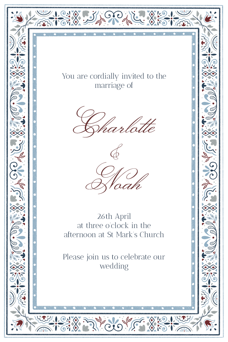 Invitations — Ornate tile