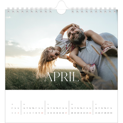 Square calendars  — Twelve big months [April]