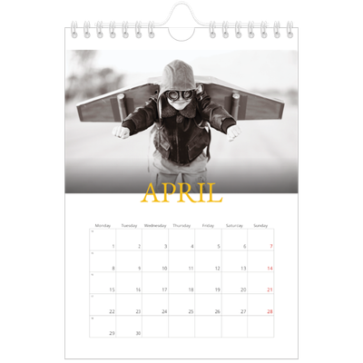 A5 Photo Calendar — Heritage style [April]