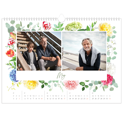 A3 Photo Calendar — Traditional flowers [cover]