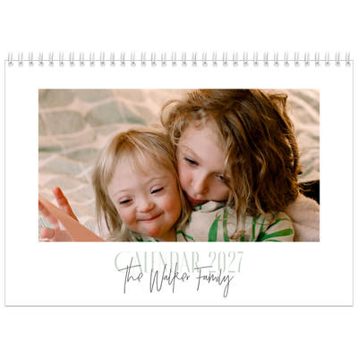 A4 Double Photo Calendar — Mixed typography [cover]