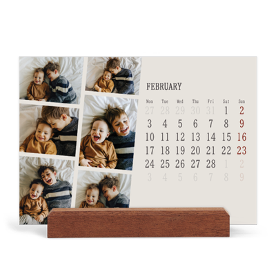 Easel Desk Calendar Landscape  — Memories in motion [February]