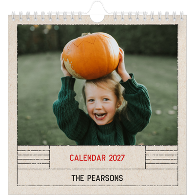 Square calendars  — Craft stamp effect [cover]