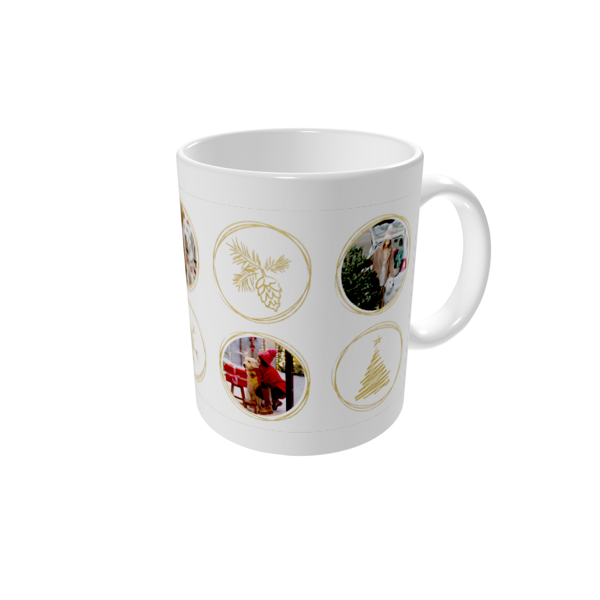 Personalised mugs — Festive circles light