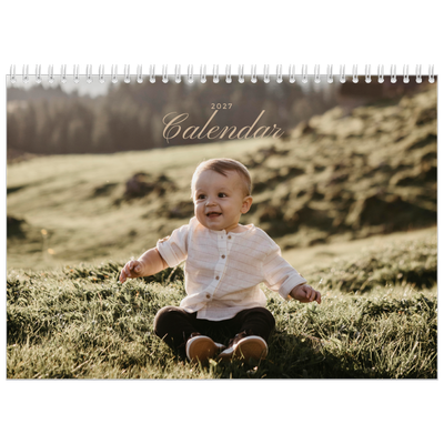 A4 Double Photo Calendar — Photo strip boxes [cover]