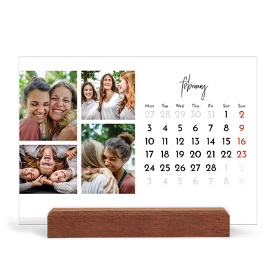 Easel Desk Calendar Landscape  — Photo arrangements [February]